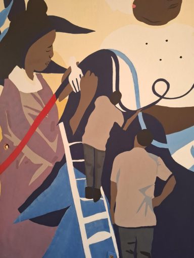 une partie de la fresque réalisée